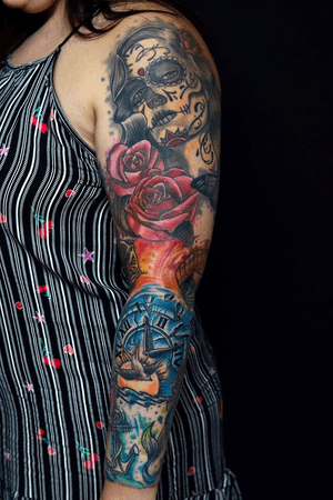 #estudiodetatuagem Memento Mori - tatuagens com horário marcado - orçamentos e agendamentos pelo WhatsApp  ☎️ (11) 973701974 ou pela página do estúdio no Facebook :                                 @mementomoritattoostudio  💀⏳🕯- próximo ao metrô Tucuruvi - @thiagopadovani #tattoosleeve #watercolor #aquarela 