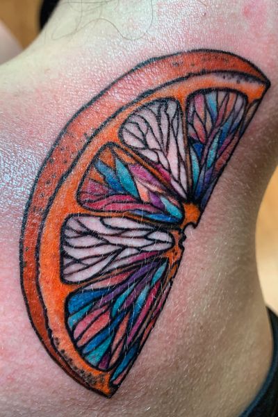 Juicy #orangetattoo #fruittattoo #fruit