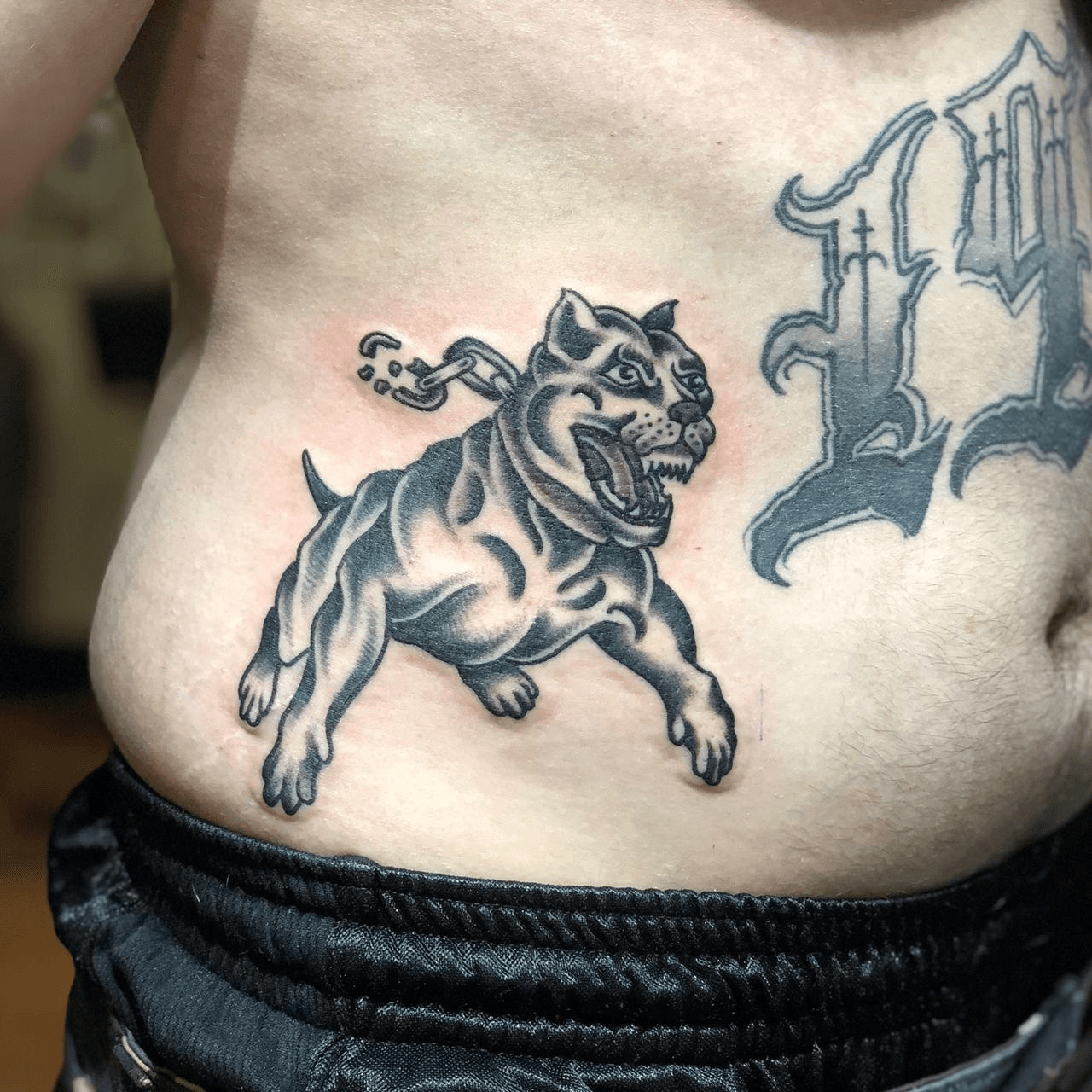 pitbull tattoo  Tumblr  Traditional tattoo dog Pitbull tattoo Dog  tattoos