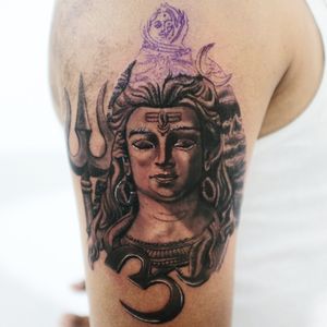 Lord Shiva tattoo done by bhargav_rawal at Kigali ink tour