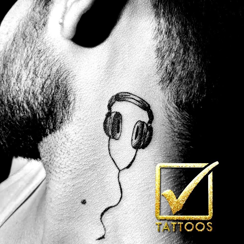 DJ headphone tattoo song lover DJ love  Blueinktattoo studio by bhaskar  9764091510 blueinktatt2 dj tattoo love inklove  Instagram