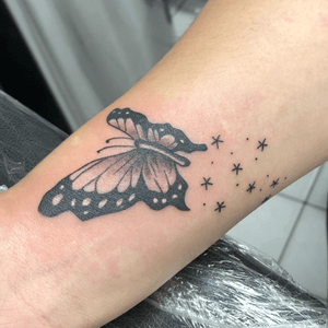 Butterfly tattoo done today #butterfly #cute