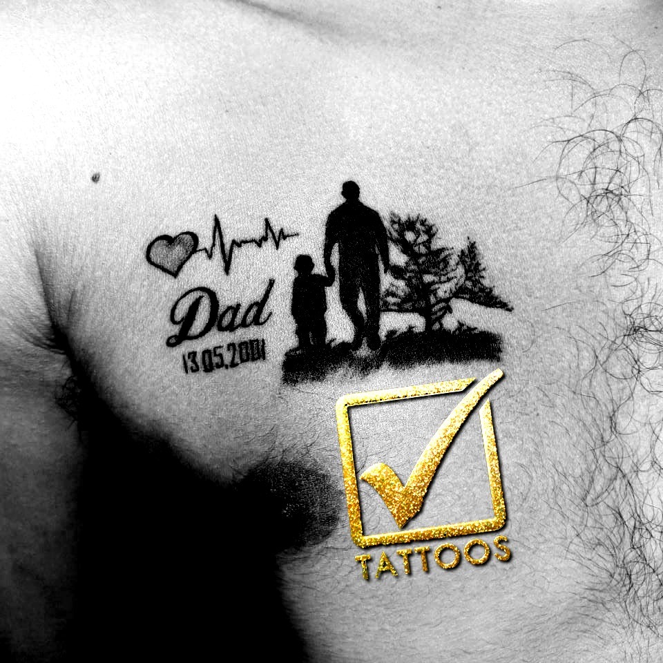 Miss You Papa Maa Tattoo Family Waterproof For Women Temporary Tattoo