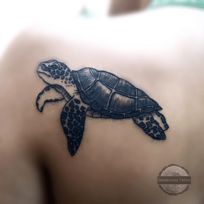 Black&Grey turtle tattoo - #tattooartist #tattoo #turtle #turtletattoo #blackandgrey #style #shades #detail #sea #art #arte #swimmer #skin #ink #worldfamousink #Black #grey #like #followme 