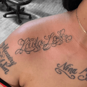 #script#lettering#letters#cursive#letteringtattoo#california#californiatattoo#tattoo#tattoos#ink#inked#tattoooftheday#cursivetattoo#laila#love