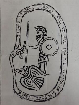 Working on an idea to represent my highschool, but also maintain a Norse theme. The idea is; if the Vikings ever encountered the Greek Trojans (my highschool mascot), how would the Trojans be depicted in Scandinavian art?