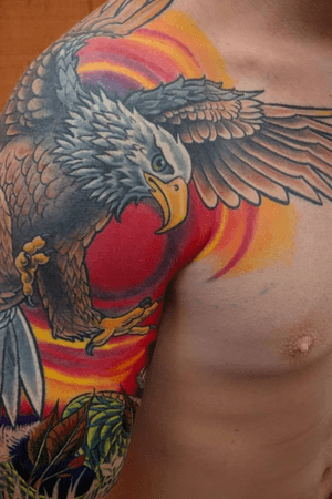 #eagle #color #sun #wings #neotraditional 
