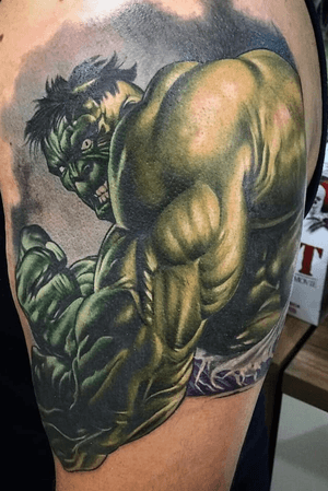 Hulk Smash #hulk #avangers #thanos #inked #ink #morssuza #comics #joejusko #dallastattoo