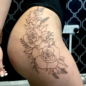 Roses on the thigh