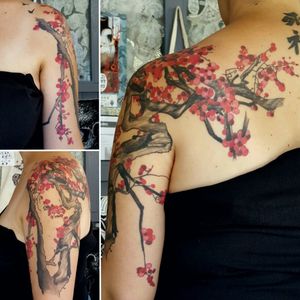 Japanese Irezumi Tattoo, done at Holy Tiger Tattoo, Private Studio, Caluire et Cuire, Lyon, France.