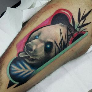 Panda surrealista 🐼 , gracias por confiar,  para tatuarte algo como esto enviame un mensaje interno o por whatsapp al +56986822995...#tattoo #tatuaje #surrealism #surrealisttattoo #realism #contemporarytattoo #panda #neon #bamboo #animaltattoo #inked #viñadelmar #valparaiso #tattooinklatino #neorealism #boldtattoo #chiletattoo #chiletatuajes #chile_tatuajes