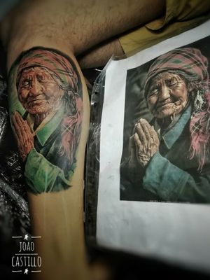 Proyecto Realismo Anciana Realistic Color Tattoo