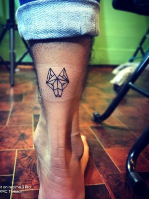 Fox line tatto tiny tattoo for men