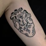 Bold anatomical heart. #tattoodo #boldtattoo #londontattoo #londontattoos #hearttattoo #hearttattoos #blacktattoo #blacktattoos #lineworktattoo #linetattoo #biceptattoo #hearttattoo #hearttattoos #boldtattoos