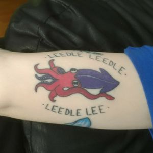 #tattoo #tattoos #tattooartist #red #purple #simpletattoo #smalltattoos #squid #cute #fusionink #greenlandnh #nhtattoo #splatterpalettetattoo #cephalopod
