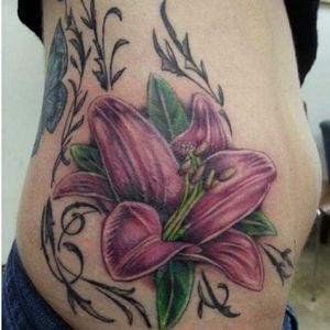 Heres the side with the lily part.