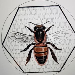 Bee and hive digital