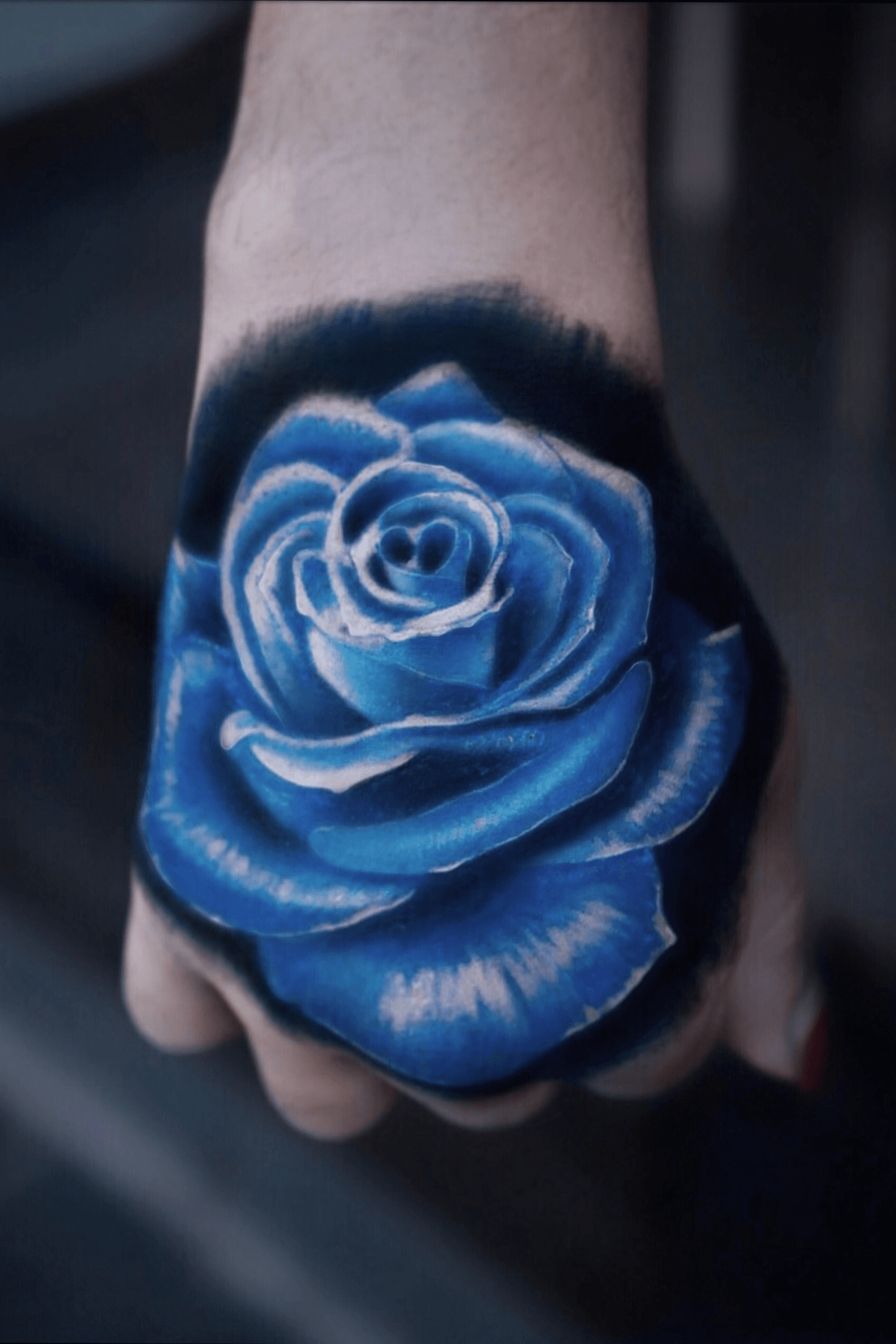 Tattoo Blue Rose Watercolor Spots Female Stock Illustration 744714856   Shutterstock
