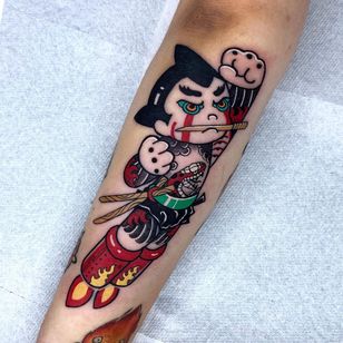 Neo Japanese tattoo by Heeno Tattoo #HeenoTattoo #forearm #neojapanese #neojapanesetattoo #japanese #Japaneseinspired #ukiyoe #mashup #unique #astroboy #tattooedtattoo #snake #anime #manga