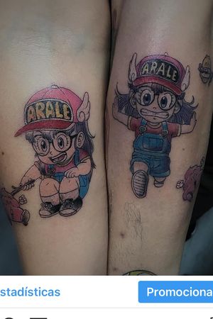 Dos arales!! Tamaño 7cm color #arale #anime #tattoo #newchuckytattoo