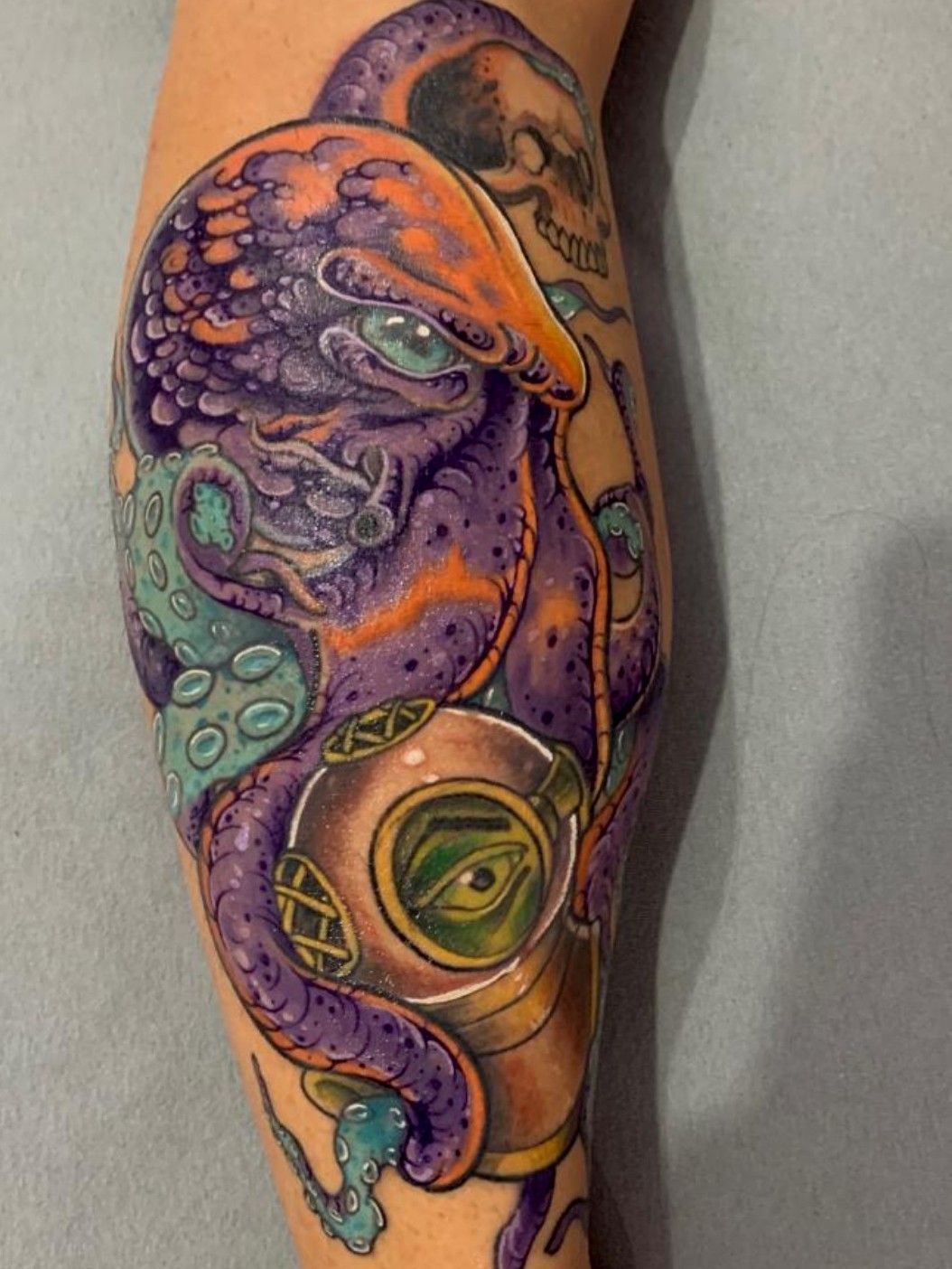 Tattoo Uploaded By Bento Polvo Para O Cliente Jorge Colorful Colortattoo Newschool Newschooltattoo Tattoodo