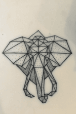 Geometric Elephant Dotwork