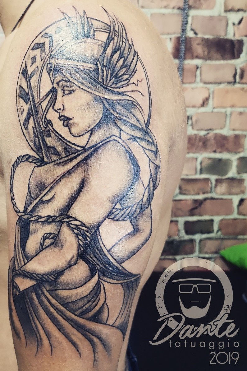 The Greek goddess Nemesis goldenanchortattoo goldenanchortattoos  neotraditionaltattoo neotrad nemesis colortattoo colortattoos   Instagram