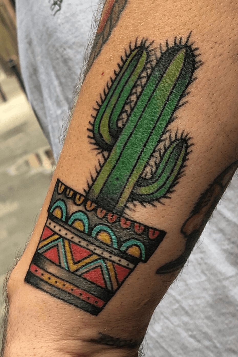 Tattoo uploaded by Andrea Magrassi  Traditional cactus  Tattoodo