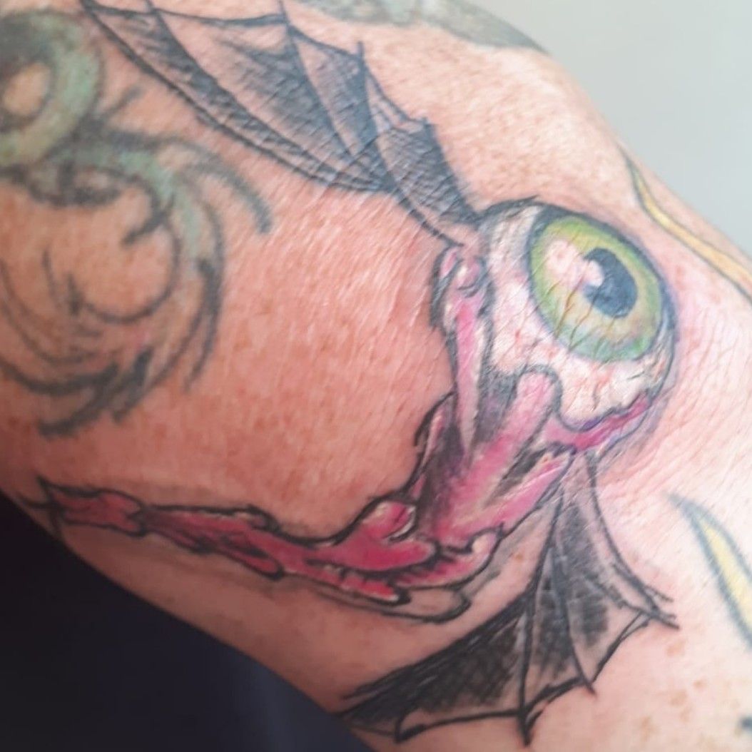 Flying Eyeball from a halloween flash by Sun of Rippd Canvas in Baltimore  MD  rtattoos