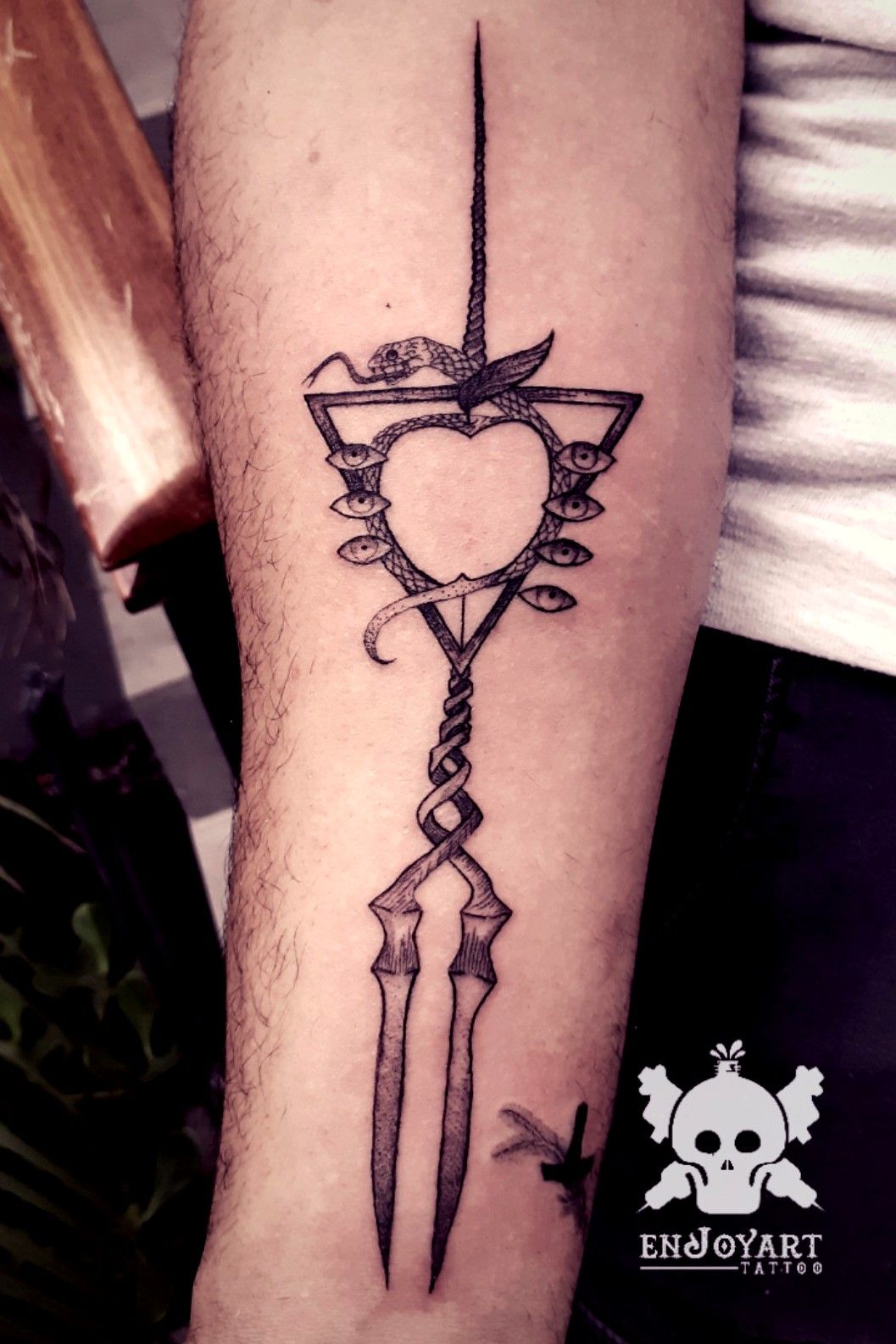Spear of Longinus from Evangelion  Evangelion tattoo Creative tattoos  Geek tattoo