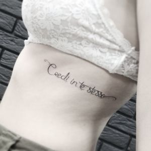 "Credi in te stesso" for Valeria.▪#тату #надпись #trigram #tattoo #lettering #inkedsense #tattooist #кольщик 
