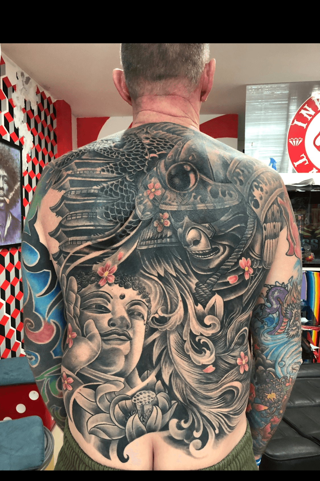Tattoo uploaded by Meeh Inkblesstattoo • Full back samurai buddha ...