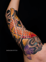 Japanese tattoo sleeve. #japan #japanesetattoos #japanesesleevetattoos #japanesesleeve #japanesetatoo #legsleevetattoo #irezumi #irezumicollective #tattoos #tattooideas #tattoosforguys #tattoodesigns #legtattoo #bardadim #lotustattoo