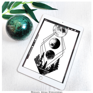 Wayfarer’s Collection✨ This design is included with other 9 ready-to-use designs too✨www.skinque.com❤️ Follow me on instagram: thebunettedesign or on pinterest: skinque #tree #moonphases #geometric #geometry #moon #Pinetree #watercolor #watercolortattoo #watercolortattoos #watercolour #abstract #abstracttattoo #tattooflash #tattooart #illustrator #blackwork #blackandgrey #blackworktattoo #BlackworkTattoos #blackworkers #BlackworkArtist #AbstractTattoos #illustration 