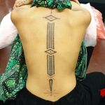 #freehand #samoan spine piece #female #tattoo