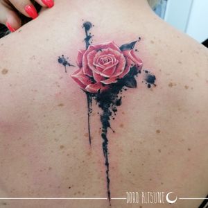 Rose and black ink