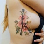 birthflower cover-up tattoo