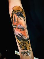 Fox tattoo by Leonardo Branco #LeonardoBranco #fox #Artnouveau #neotraditional #forearm - Top 10 Cities to Get Tattooed In #Berlin #tattooidea #tattoo #tattooart #vacation #travel #top10 #top10cities #gettattooed