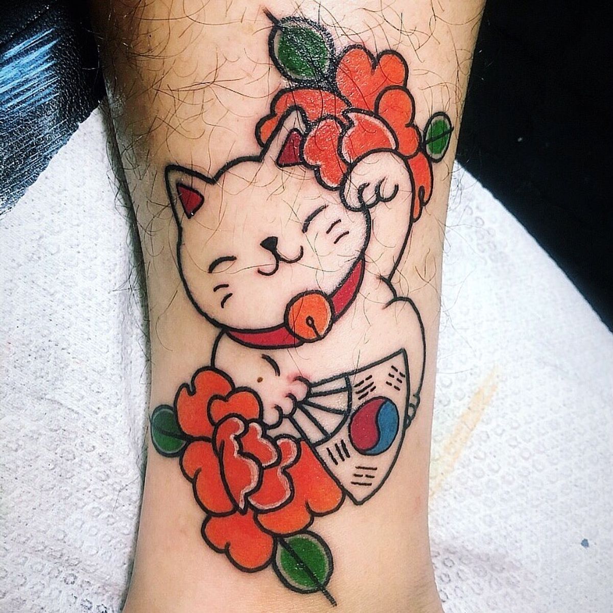 Tattoo uploaded by Nozomi • Korean lucky cat! KoreanArtist 