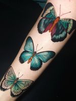 Butterfly tattoo by Jen Tonix #JenTonic #butterfly #forearm - Top 10 Cities to Get Tattooed In #Berlin #tattooidea #tattoo #tattooart #vacation #travel #top10 #top10cities #gettattooed