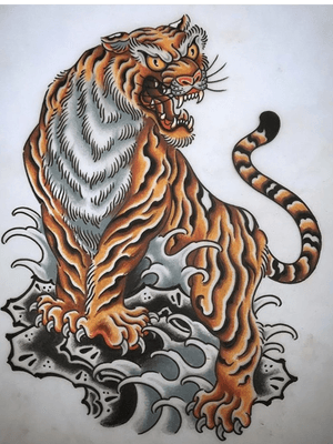 Roar-some! 🐯 This striking traditional tiger design by Manu - @manusantanatattoos is up for grabs! Wanna sink ya claws in? Give us a call on 0208 549 4705 to arrange an appointment!