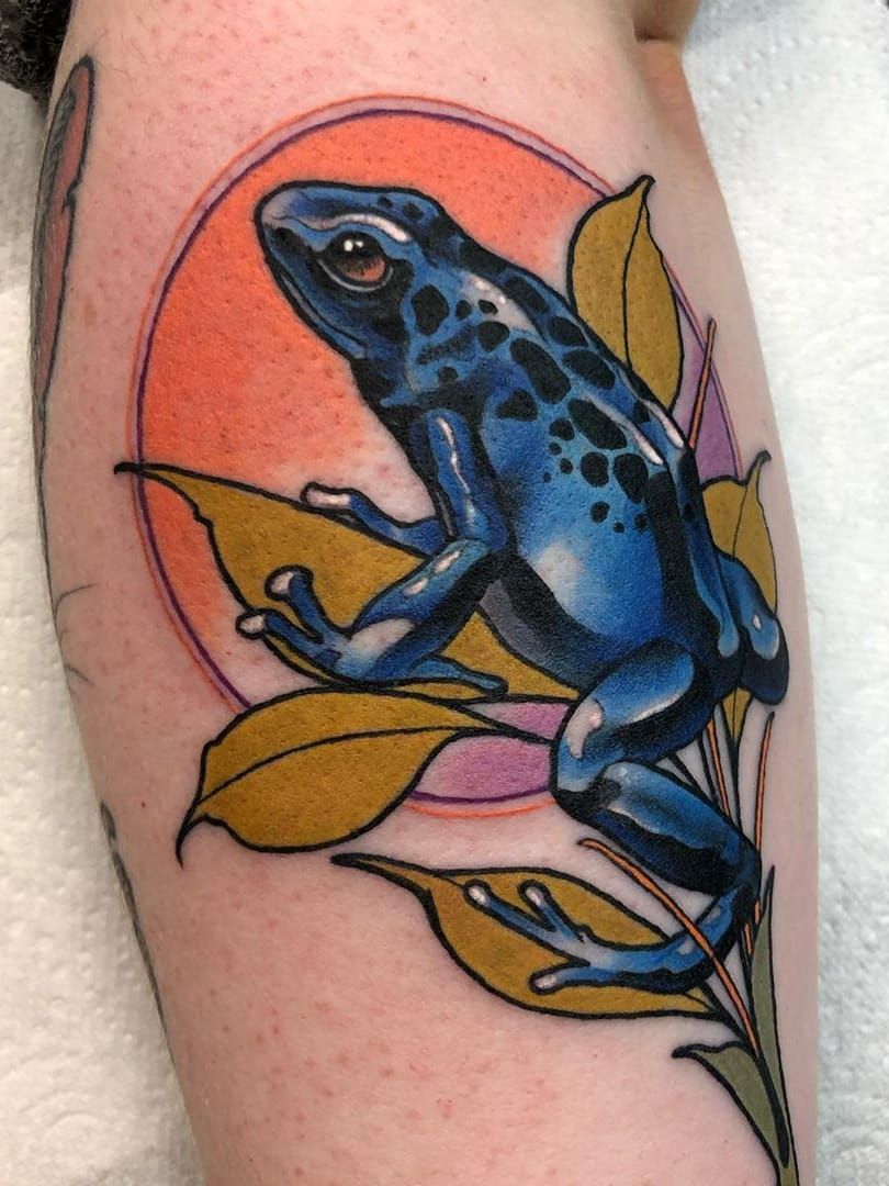 Poisonous Blue Frog 3D tattoo  Best Tattoo Ideas Gallery