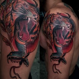 Tiger and snake neotraditional 