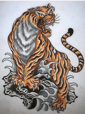Roar-some! 🐯 This striking traditional tiger design by Manu - @manusantanatattoos is up for grabs! Wanna sink ya claws in? Give us a call on 0208 549 4705 to arrange an appointment!