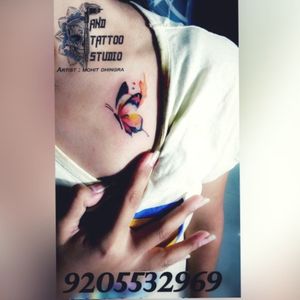 Butterflies live their entire lives without seeing their wings, Even if you can't see your own beauty but someone does. . . DM FOR APPOINTMENTS #andtattoostudio #ink #black #tattoo #tattoos #tat #ink #inked #tatted #instatattoo #bodyart #art #design #instaart #tattooed #tattooist #instagood #photooftheday #tatts #tats #dynamicink #worldfamousink #tattedup #inkedup #blackandgrey #colourtattoo #nametattoo #zodiactattoo #delhitattooartist #wristtattoo #leotattoo #initialtattoo