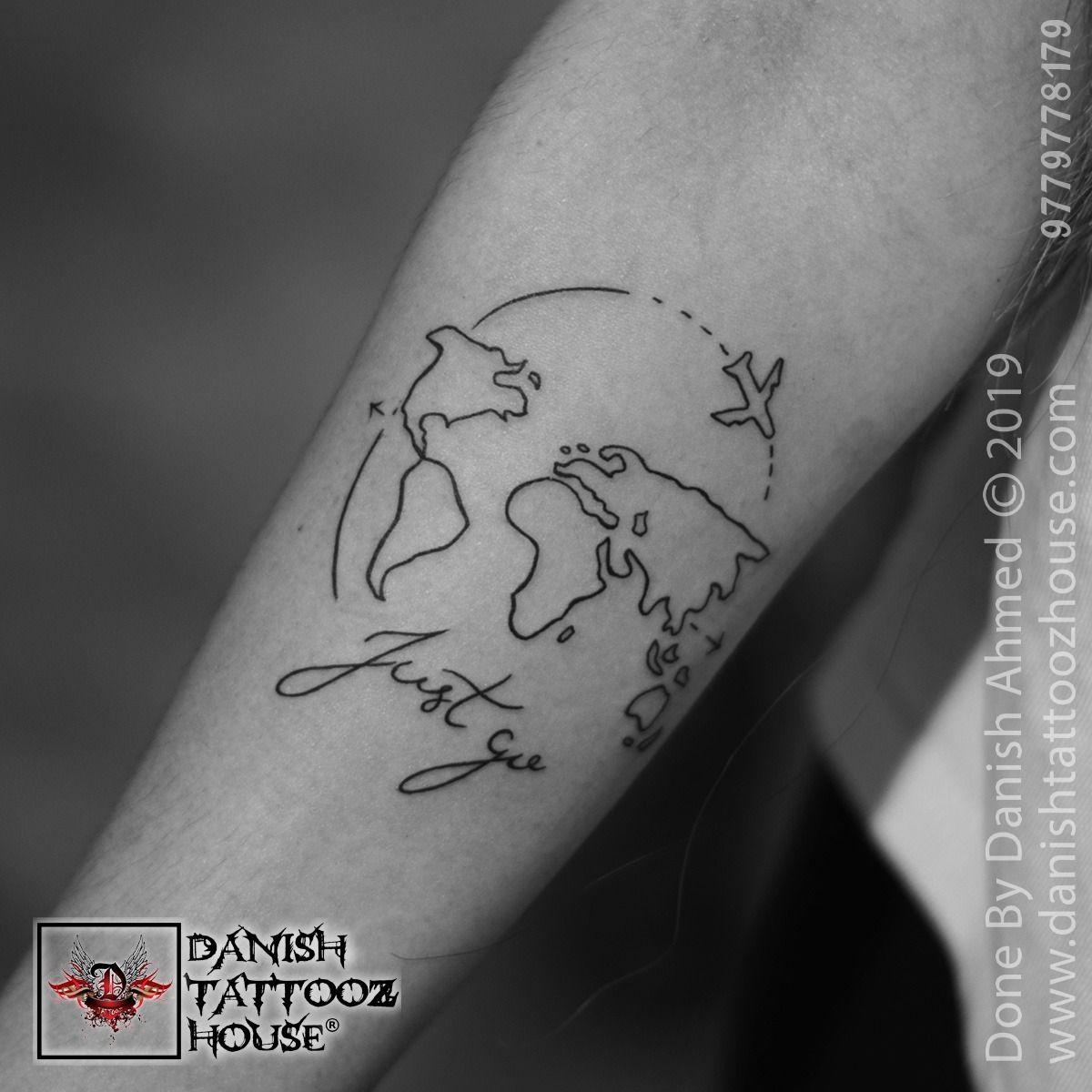Tattoo uploaded by danishtattooz10 • World Map Tattoo #JustGo • Tattoodo