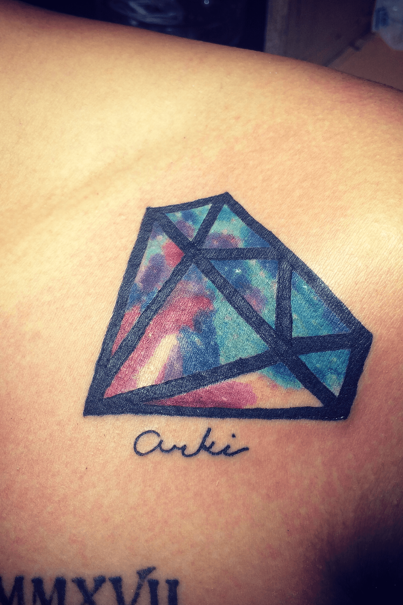 diamond tattoo stencil