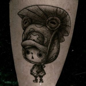 First one, done yesterday. Tony Tony Chopper from One Piece. #blackwork #tattooapprentice #onepiece #onepiecetattoo #cute #anime #blackandgrey #firstattoo Done using: #radiantcolors #nocturnalink #stencilstuff #tattoobalm 