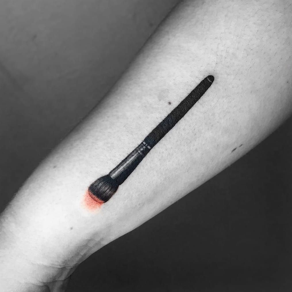 Paint Brush Tattoo by Tristan Bubble Ink TattooNOW