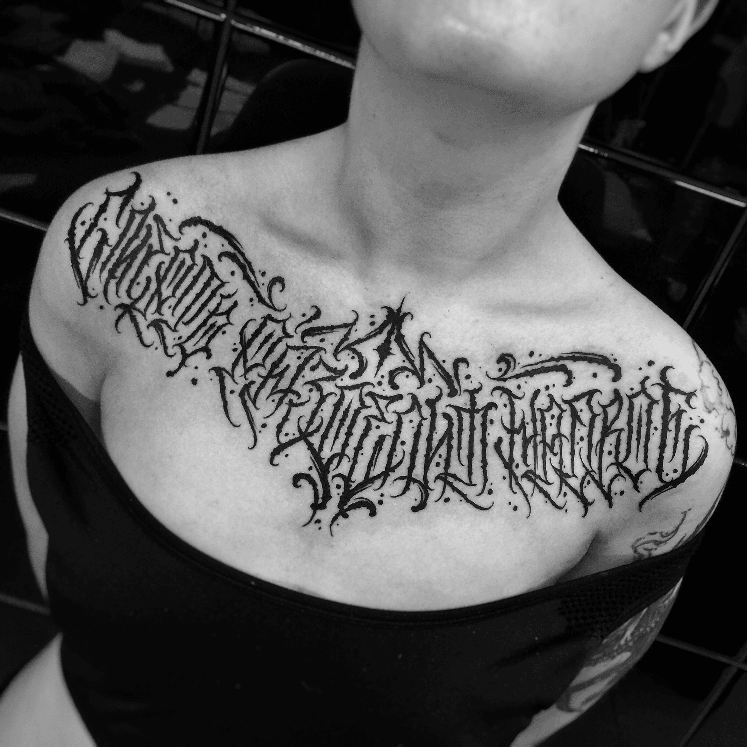 death metal font neck tattooTikTok Search